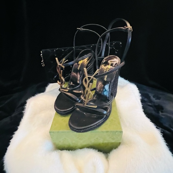 Elegant Black Strappy Heels main image 0